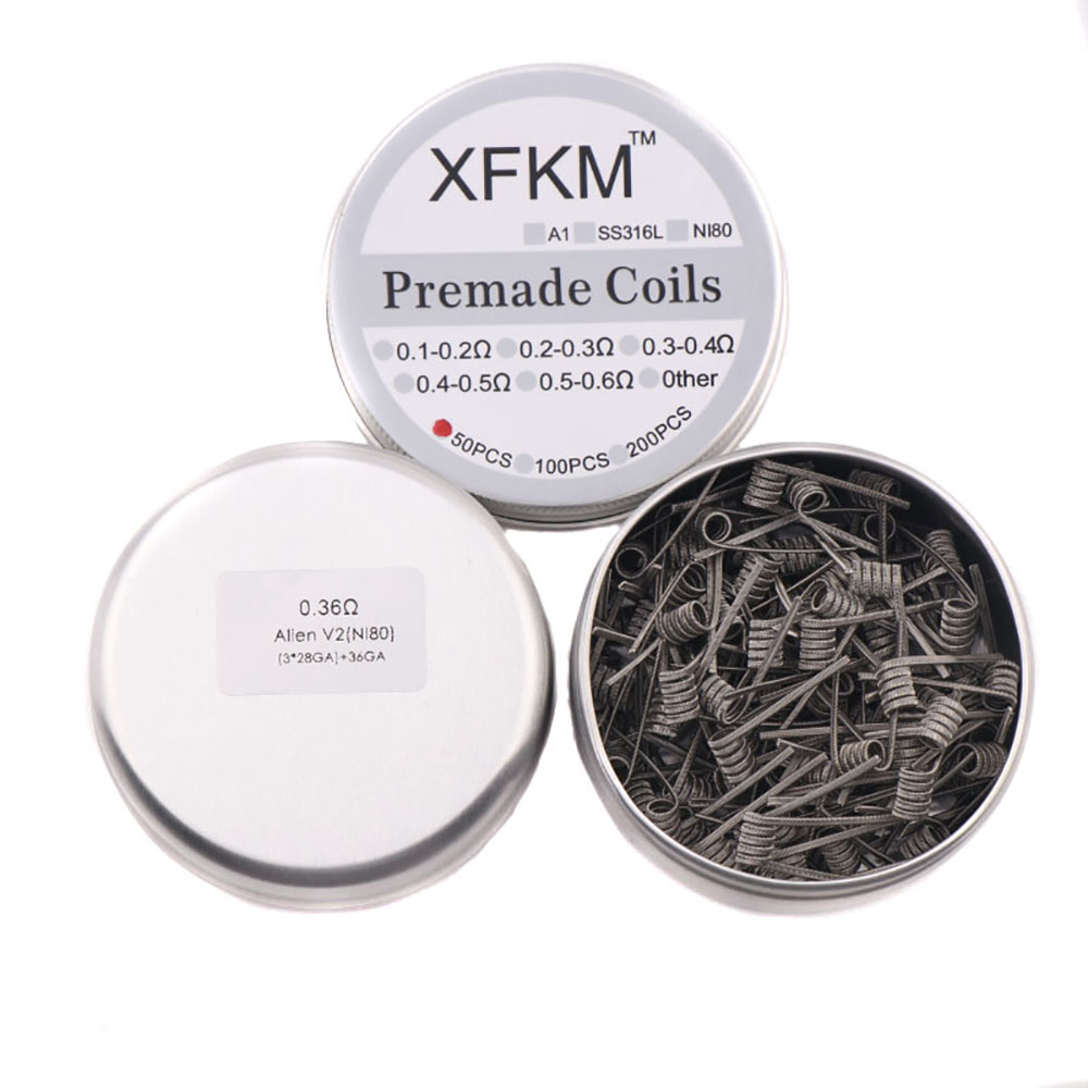 NEW XFKM 100PCS/box NI80/A1/SS - Clapton Wire Pre Built のレビューと価格