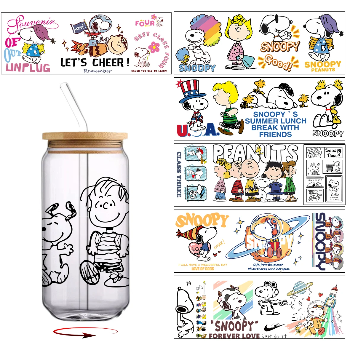 30*10cm Snoopy Series UV DTF C - Rdta Tank Glass のレビューと価格