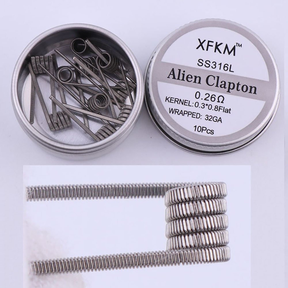SS316L 10Pcs/Box Prebuilt Coil - Clapton Wire Pre Built のレビューと価格