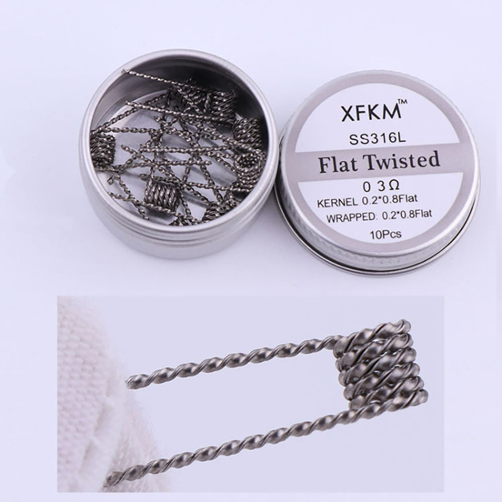 SS316L 10Pcs/Box Prebuilt Coil - Clapton Wire Pre Built のレビューと価格