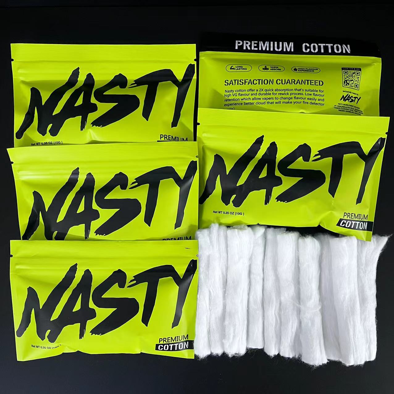 10/5 x Bag NASTY Cotton Long F - Cotton Wick Organic のレビューと価格