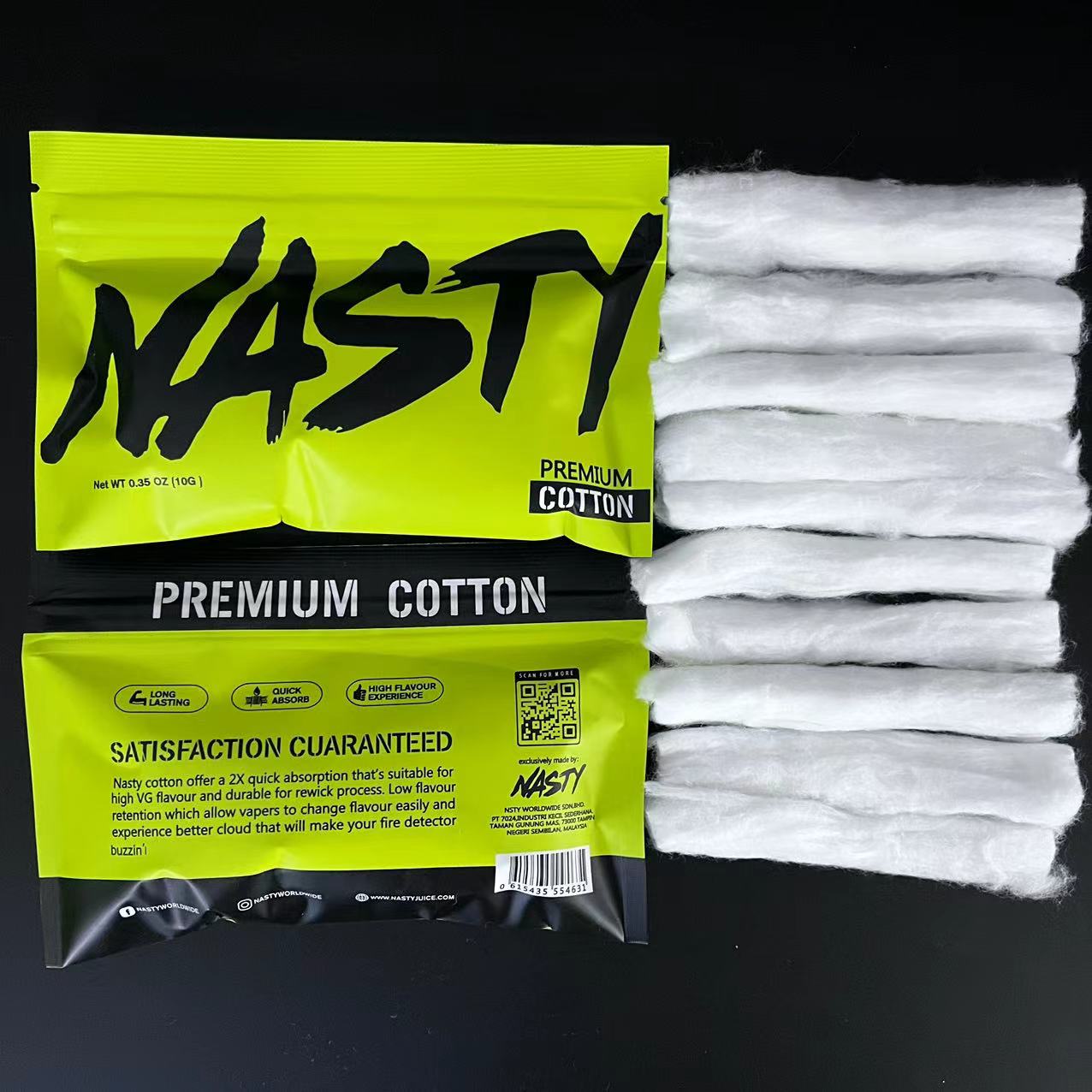 10/5 x Bag NASTY Cotton Long F - Cotton Wick Organic のレビューと価格