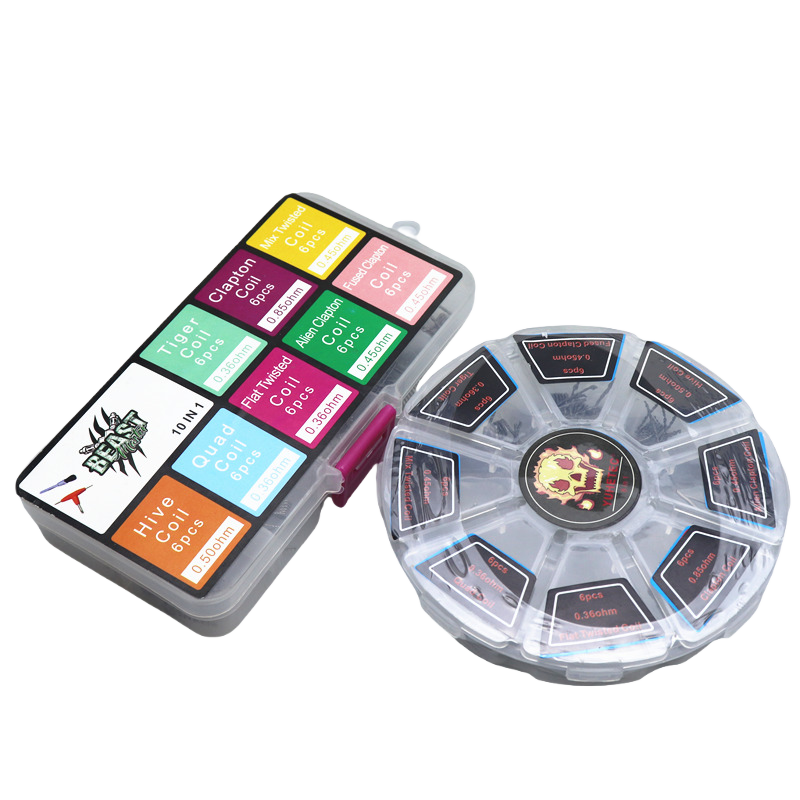 48Pcs/Set Pre Built Coils RTA  - Clapton Wire Pre Built のレビューと価格