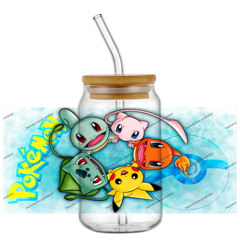 Pokemon pattern UV DTF cup wra - Rdta Tank Glass のレビューと価格