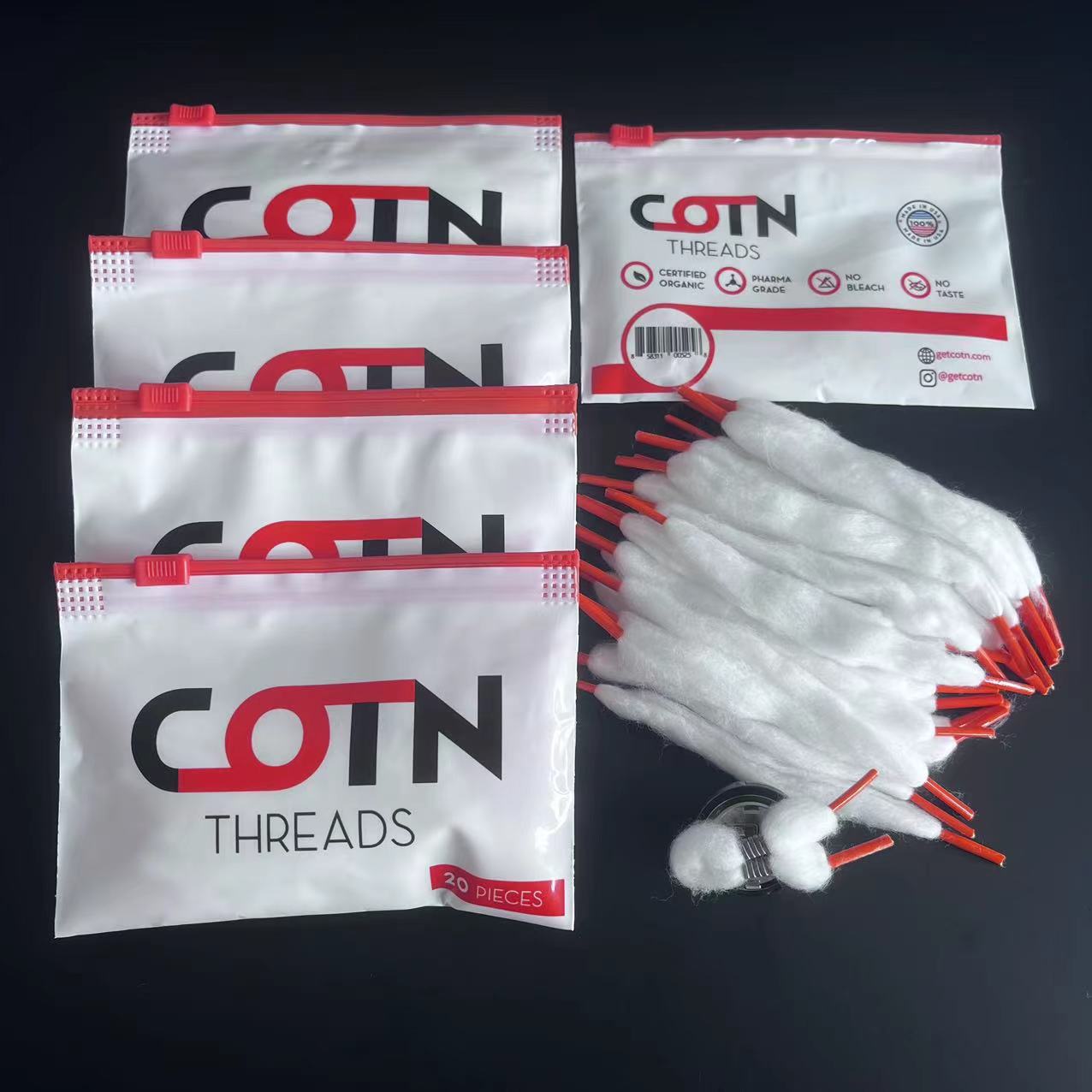 100/60/20pcs Prebuilt Wire Coi - Cotton Wick Organic のレビューと価格