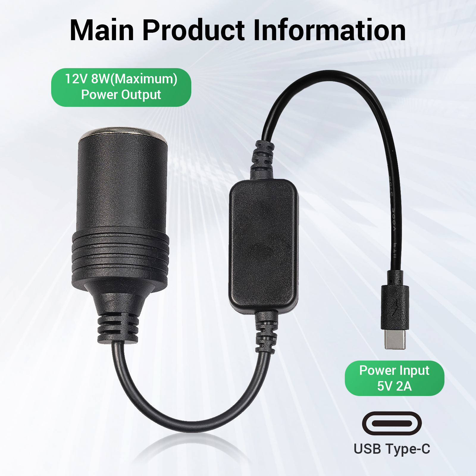 1pc 5V 2A USB To 12V Cigarette - Accessories Experts Vape のレビューと価格
