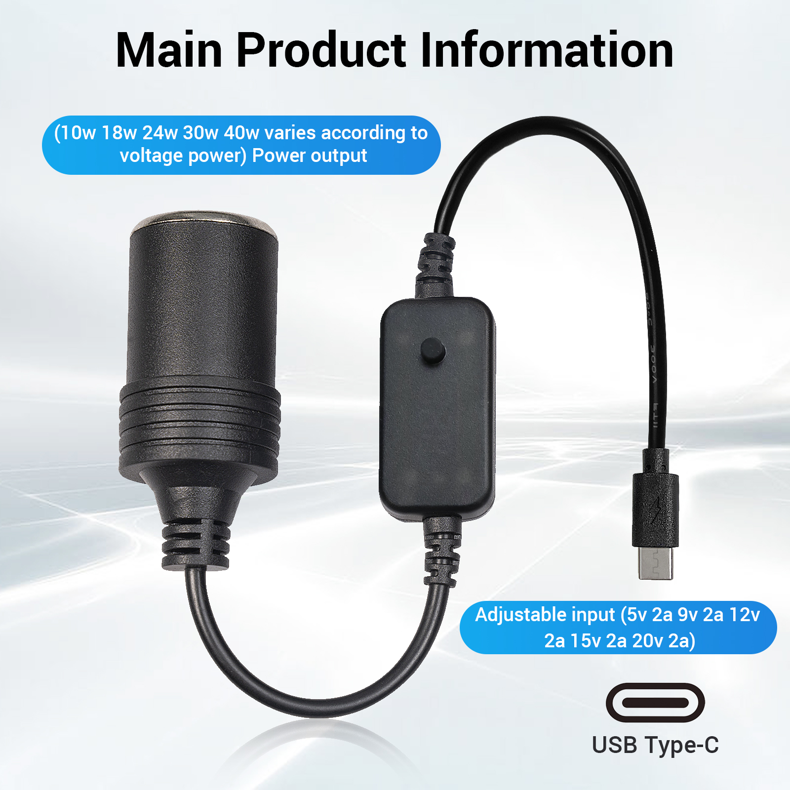 1pc 5V 2A USB To 12V Cigarette - Accessories Experts Vape のレビューと価格