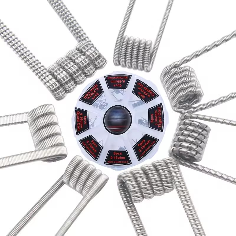 48Pcs/Set Pre Built Coils RTA  - Clapton Wire Pre Built のレビューと価格