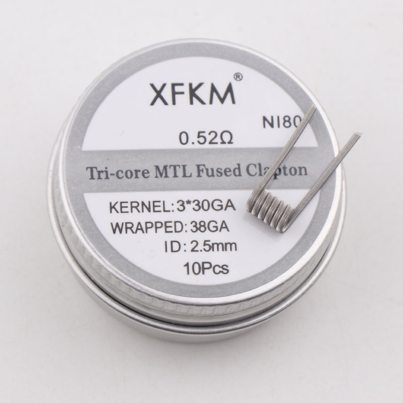 NEW XFKM 10PCS/box NI80/A1/SS3 - Clapton Wire Pre Built のレビューと価格