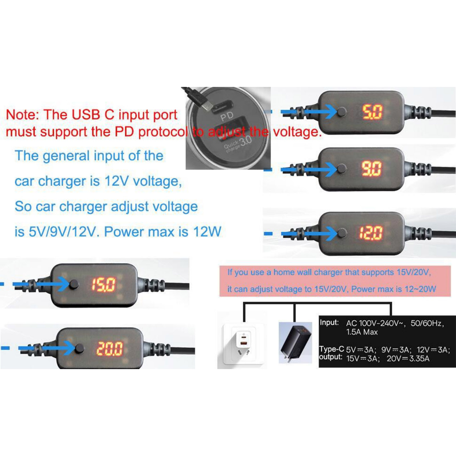 1Pc USB-C to 12V Car Cigarette - Accessories Experts Vape のレビューと価格