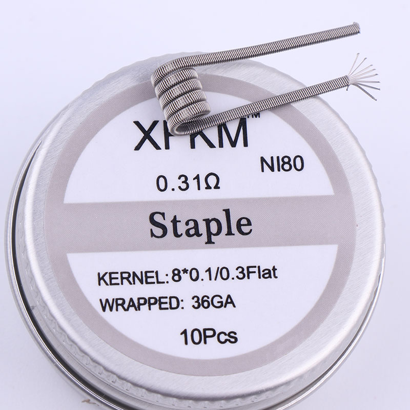 NEW XFKM 10pcs/box NI80 High D - Clapton Wire Pre Built のレビューと価格