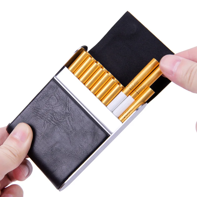 Leather Metal Cigarette Case,  - Smoking & Vaping Accessories のレビューと価格