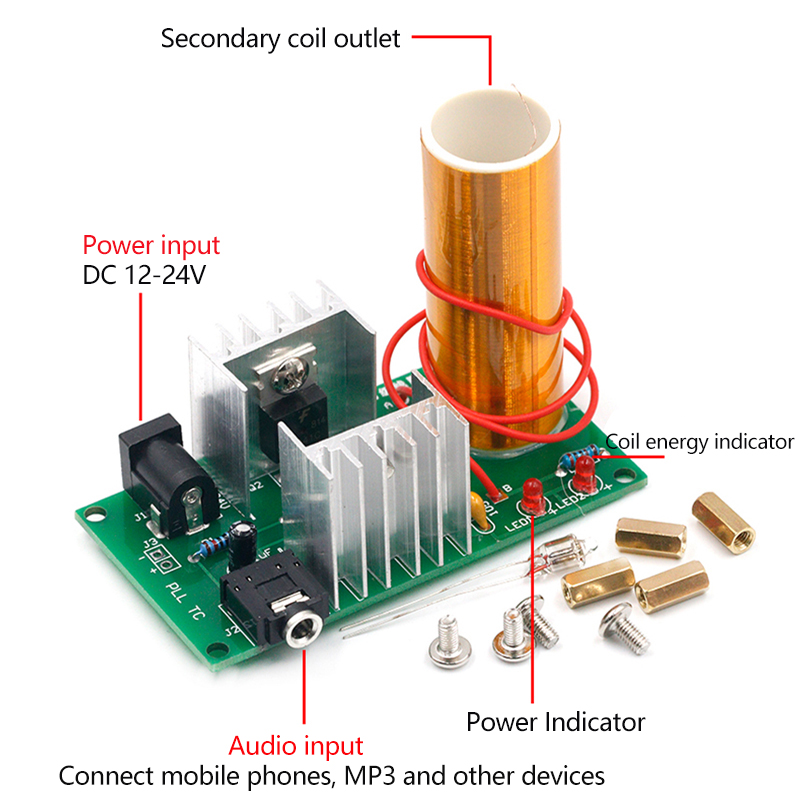 Mini Tesla Coil DIY Electronic - Coil Building Kit のレビューと価格