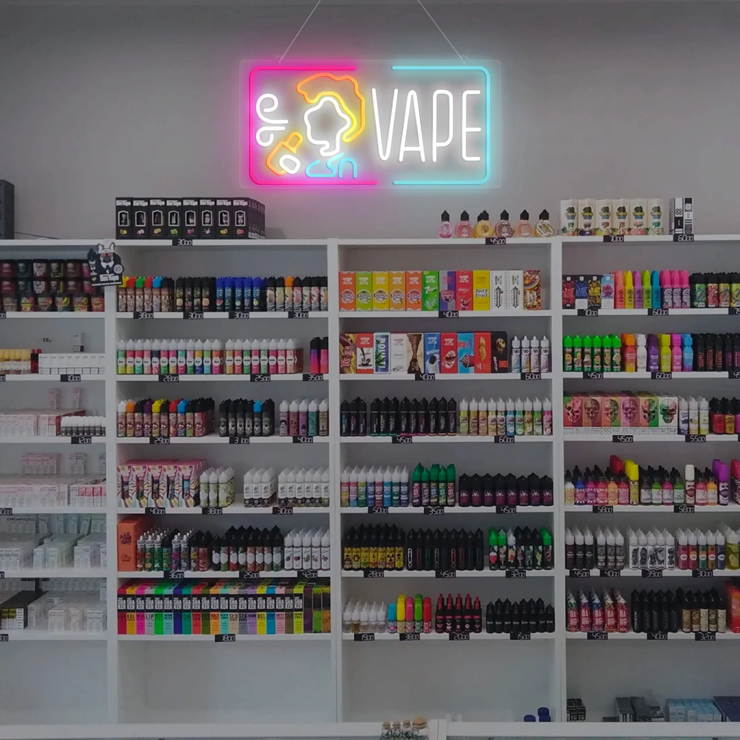 Vape Neon Sign Dimmable Smoke  - Vaping Store のレビューと価格