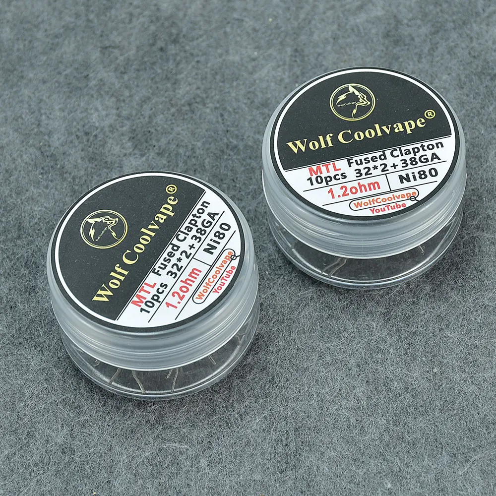 Wolfcoolvape NI80 Pre-Built He - Clapton Wire Pre Built のレビューと価格