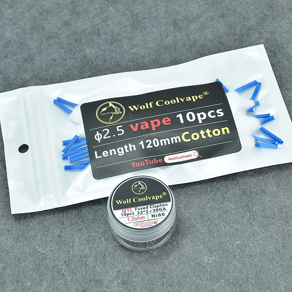 Wolfcoolvape NI80 Pre-Built He - Clapton Wire Pre Built のレビューと価格